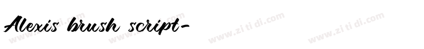 Alexis brush script字体转换